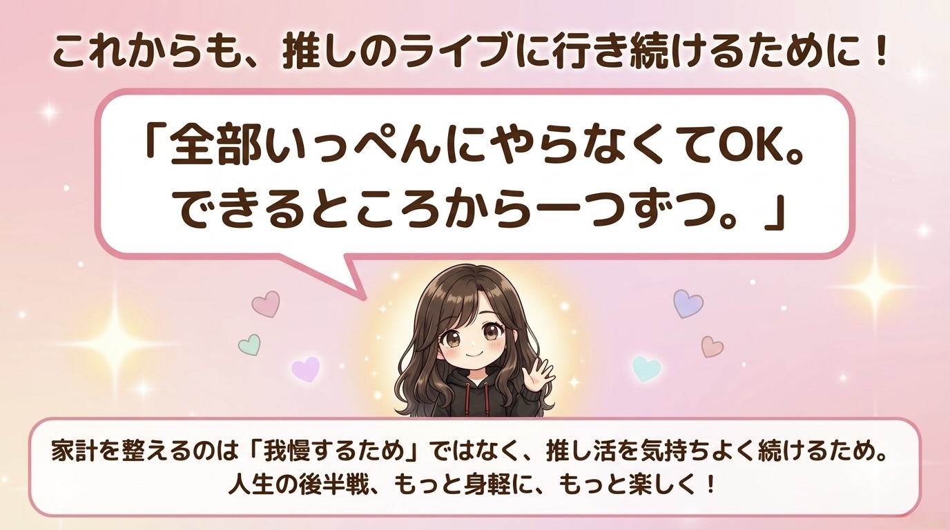 これからも、推しのライブに行き続けるために!