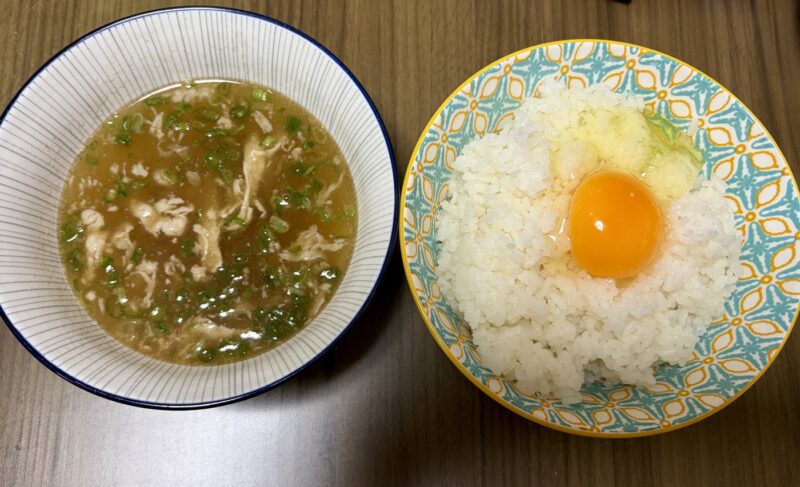 千とせの肉吸いと卵かけごはん